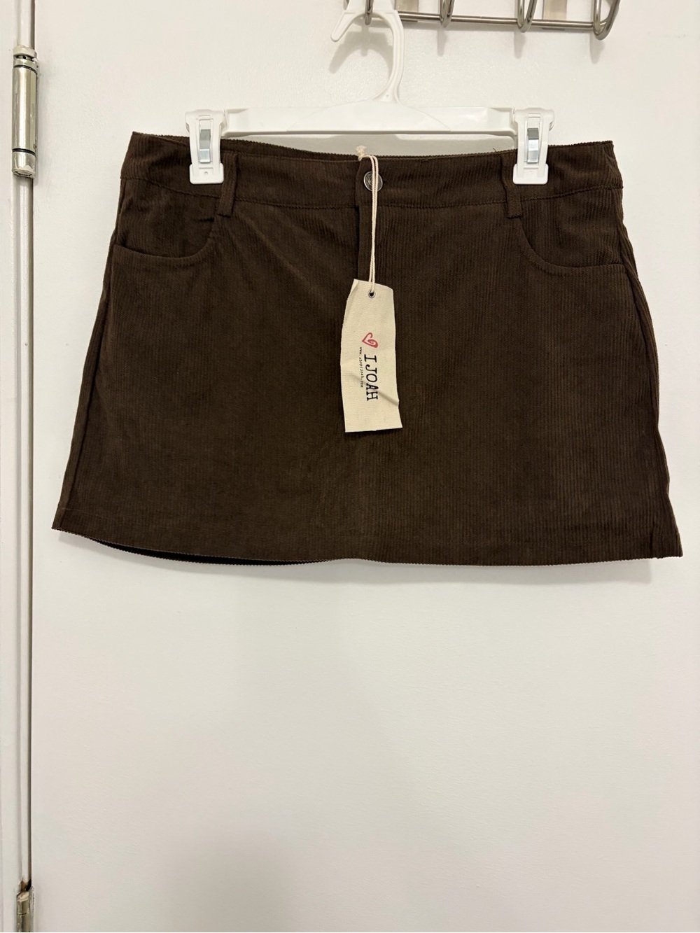 J.O.A. Dark Brown Corduroy Mini Skirt